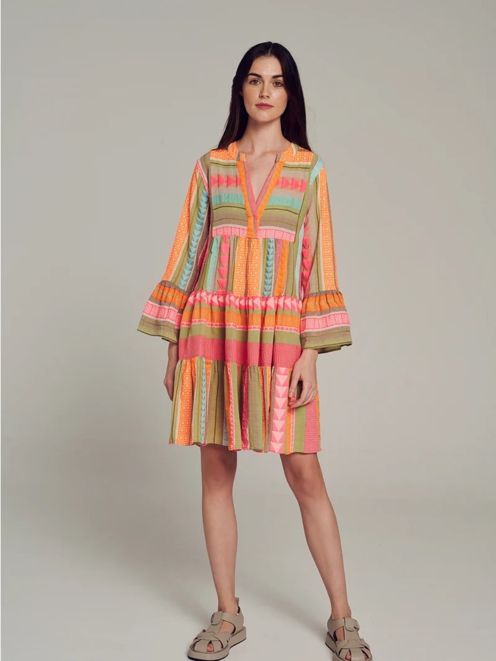 ELLA SHORT - MULTI N.PINK/ORANGE